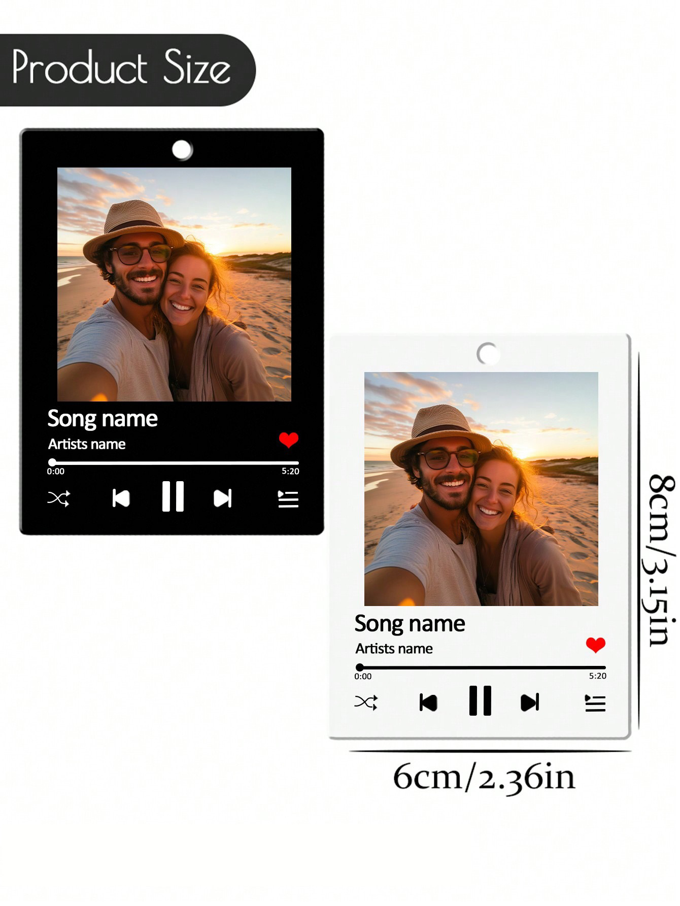 Custom Music Photo Acrylic Charm